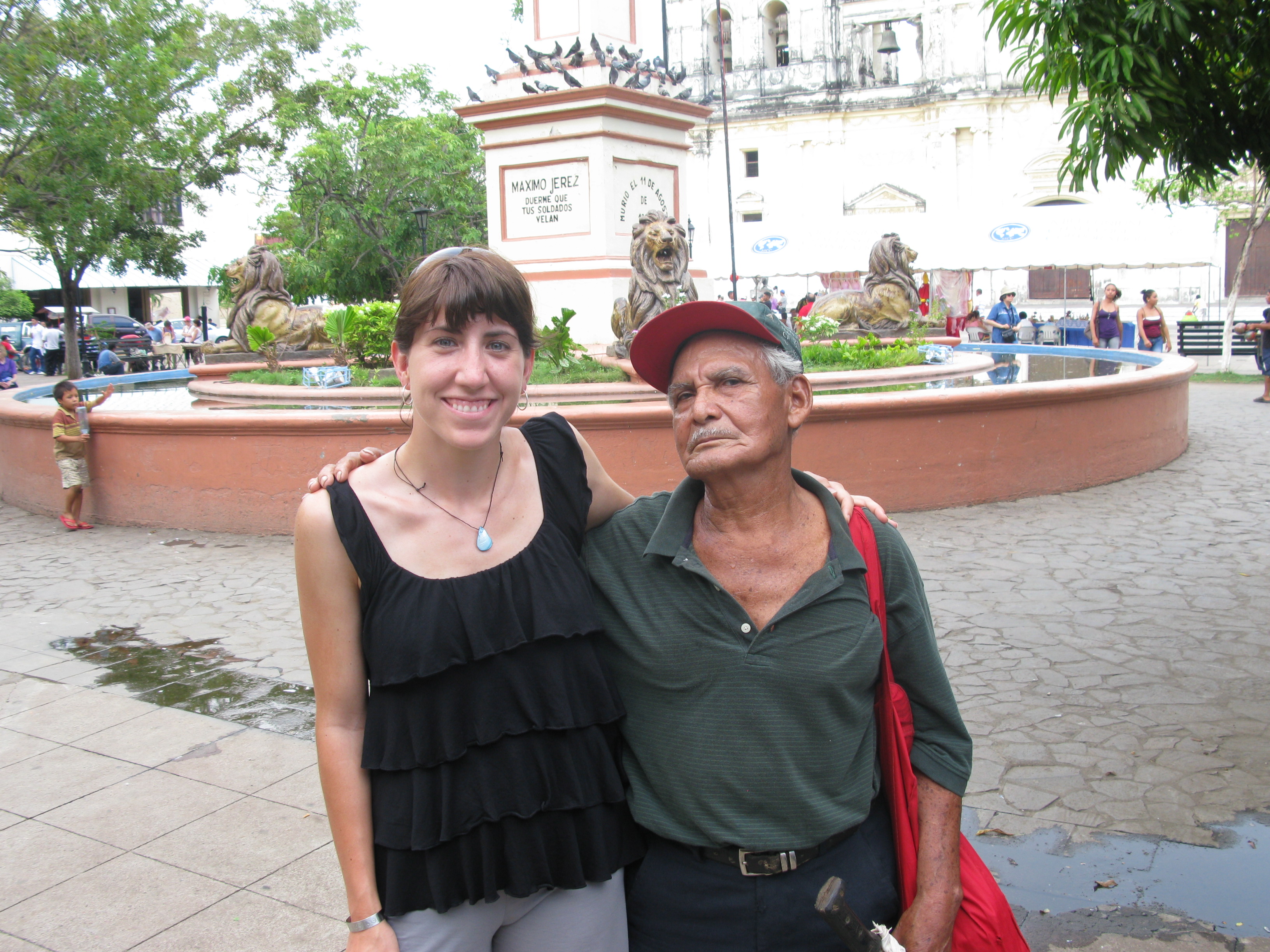 This man came up to Shannon and just kept talking and talking.  We didn't understand what he was saying, but then he started pointing at the camera.  Lisseth came over to help translate for him, and we found out that he just wanted to take a picture with a pretty lady.  Â¡QuÃ© Bonita!